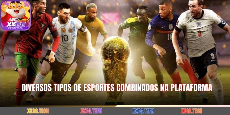 Diversos tipos de esportes combinados na plataforma