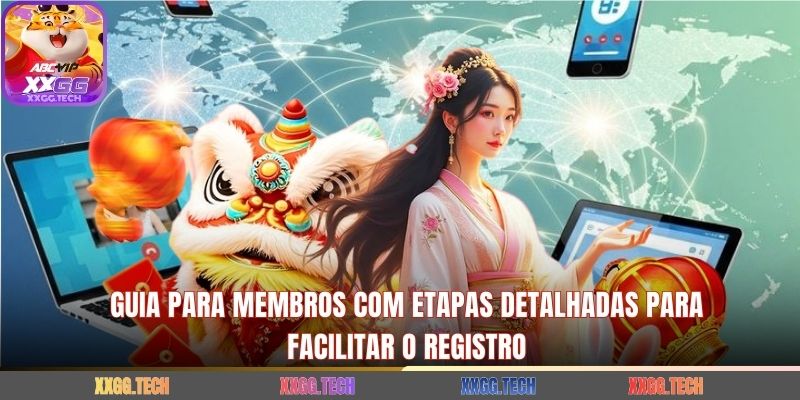 Guia para membros com etapas detalhadas para facilitar o registro